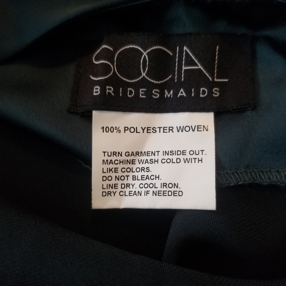Social bridesmaids Scarf Tie High-Neck Halter Maxi Slip Dres  Size 8 - Picture 3 of 7